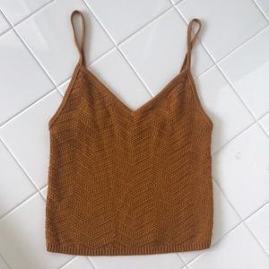 Burnt Orange Knit Tank